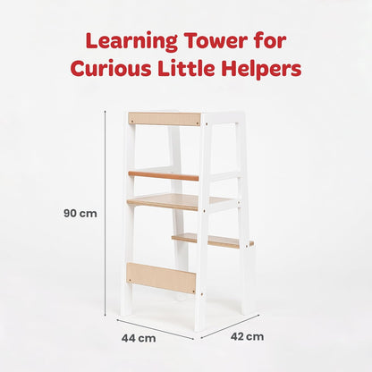 Childhome Learning Tower (White Natural)