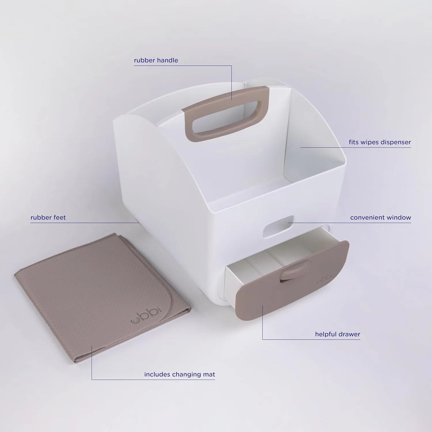 Ubbi Diaper Caddy & Changing Mat Set