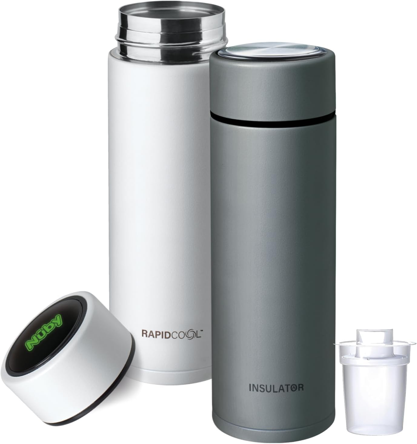 Nuby Rapid Cool Flasks (White) - Pack of 2