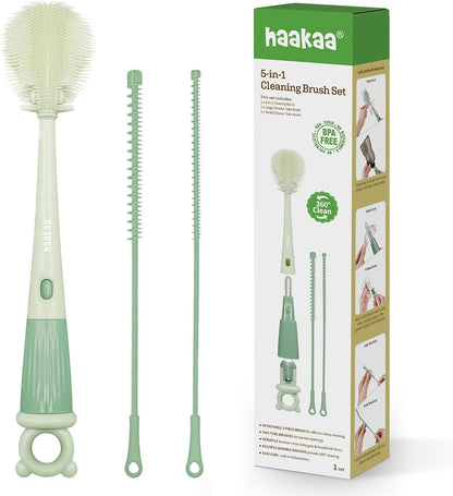 Haakaa 5-in-1 Cleaning Brush Set