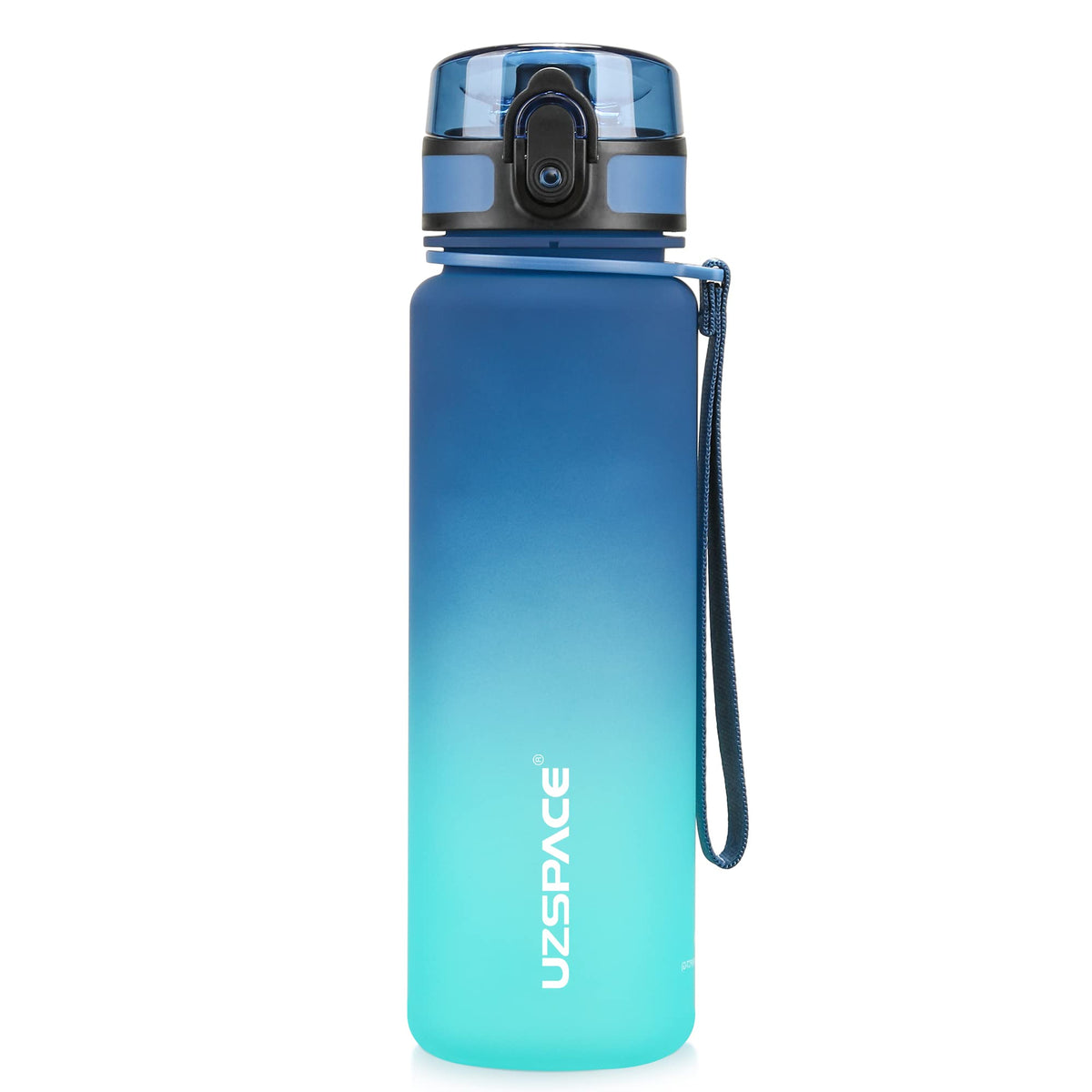 UZSPACE - 500ml Leakproof BPA-Free Tritan Sports Water Bottle - Blue/Green Gradient