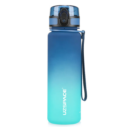 UZSPACE - 500ml Leakproof BPA-Free Tritan Sports Water Bottle - Blue/Green Gradient