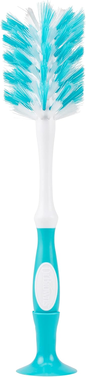 Dr. Brown's Deluxe Baby Bottle Brush with Anti-Colic Vent Cleaning Brush, Blue, 1 Pack