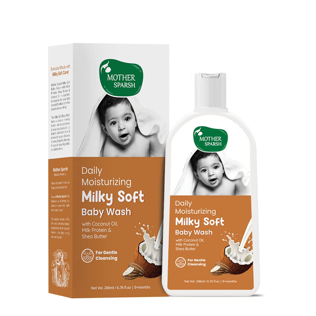 Mother Sparsh Daily Moisturizing Milky Soft Baby Wash (200ML)
