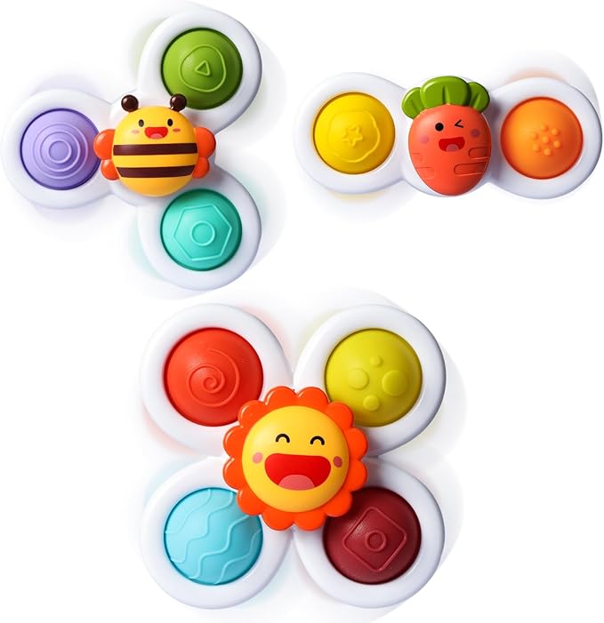 Alasou Pop Suction Cup Spinner Toys - Pack of 3