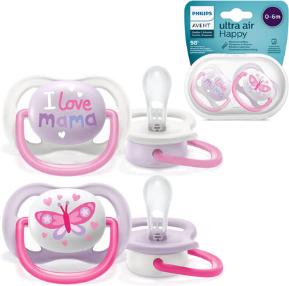 Philips Avent لهاية فائقـة التهوية (قطعتان) لعمر 0-6 أشهر - أحب أمي