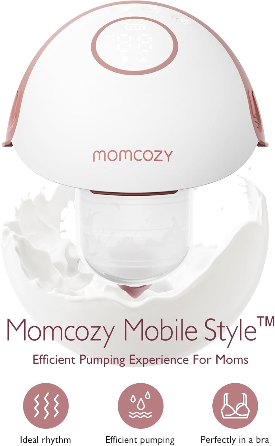 Momcozy M6 Wearable Breast Pump, Mobile Style - Maroon