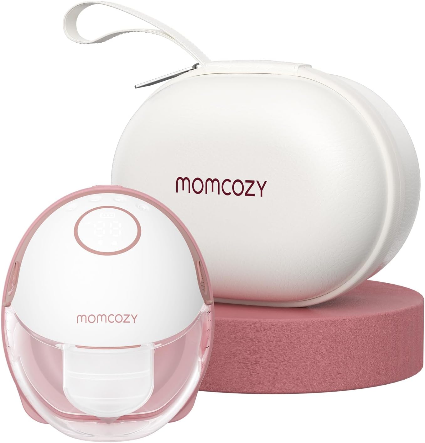 Momcozy M6 Wearable Breast Pump, Mobile Style - Maroon