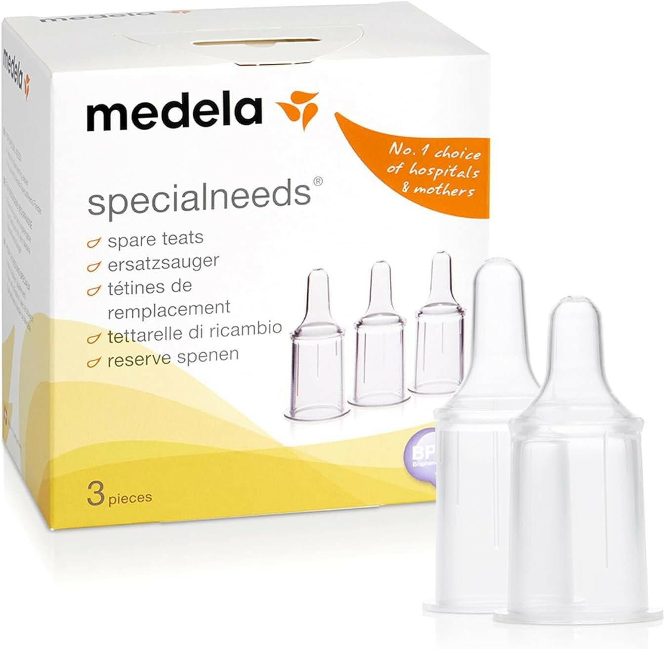 Medela SpecialNeeds BPA-Free Feeder Teats, 3pcs