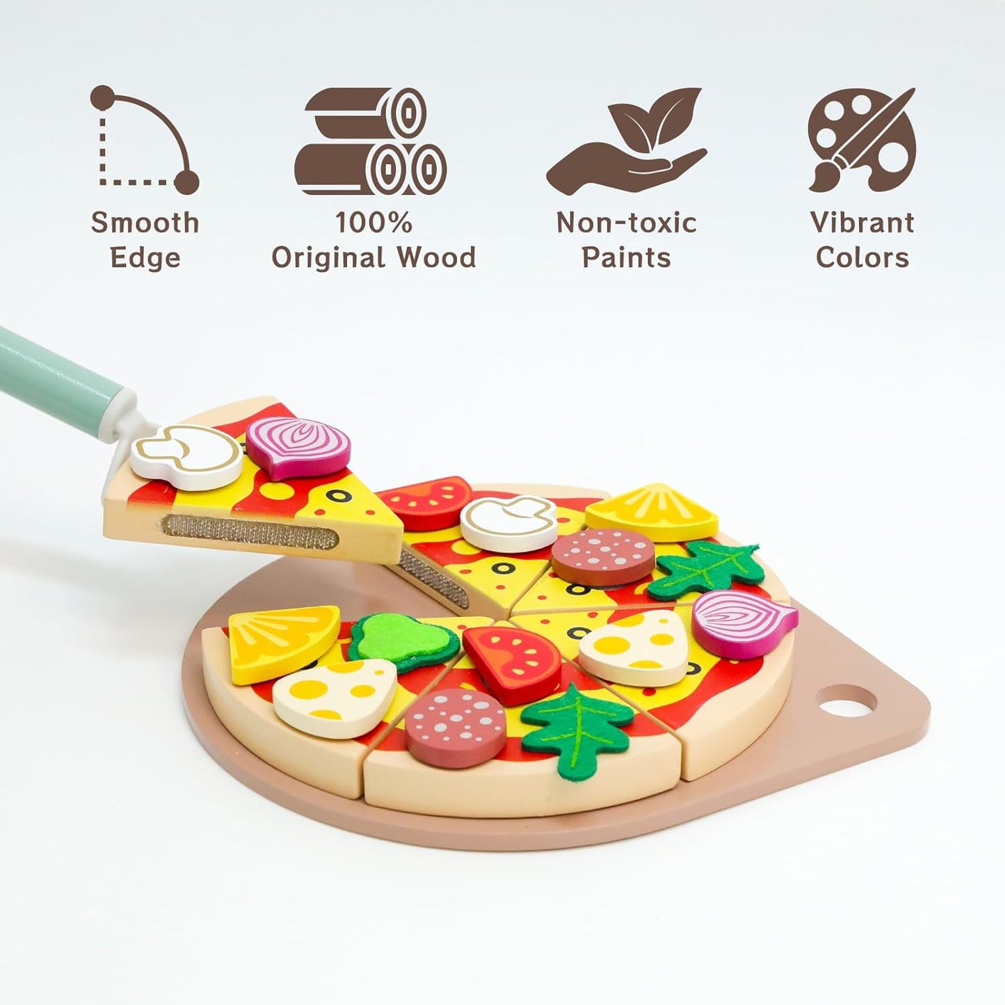 Little Angel Kids Wooden Kitchen Play Set – 26 Pieces