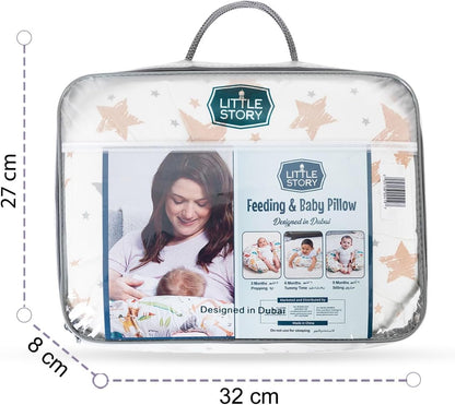 Little Story Baby Nursing and Feeding Pillow (Stars, 0-9 Months)