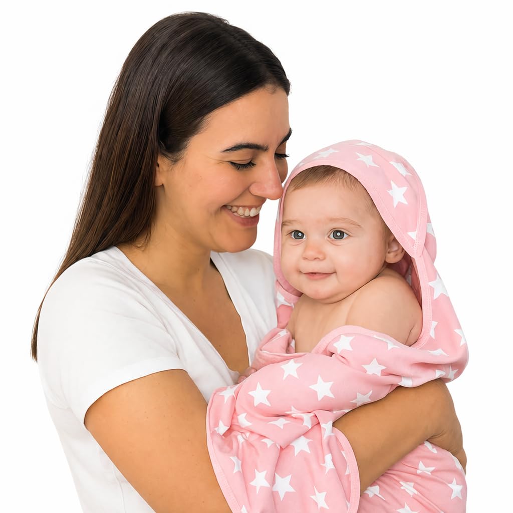 Nuluv Printed Quick Dry Super Absorbent Baby Towel (Girl)