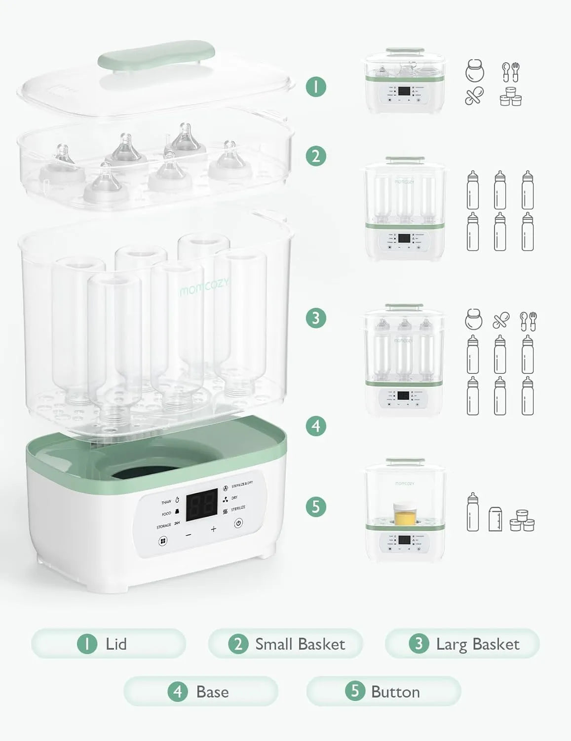 Momcozy Bottle 8 in 1 Sterilizer and Dryer