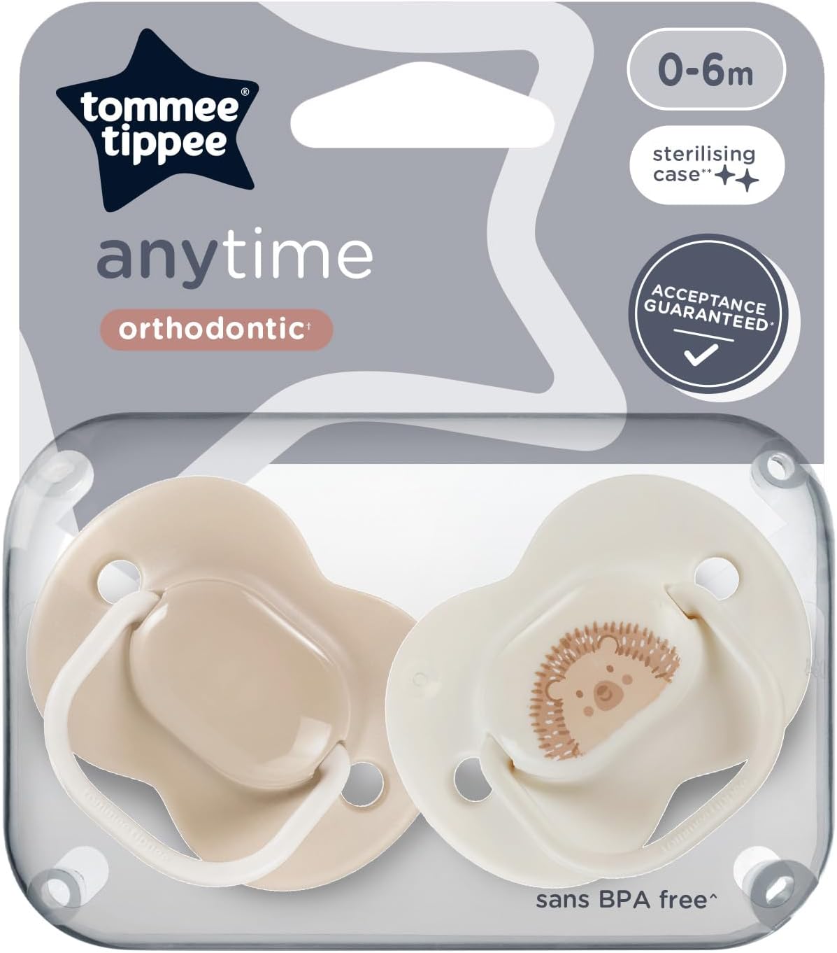Tommee Tippee Anytime Soother (0-6m) - Pack of 2