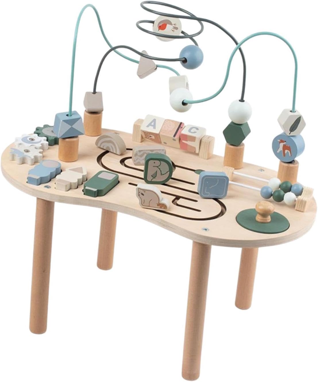 Little Story Wooden Activity Table Montessori Play (Multicolor)