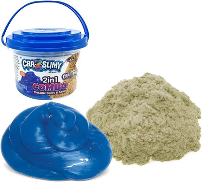 CraZart Cra-Z-Slimy دلو مجموعة رمل لزج 2 في 1
