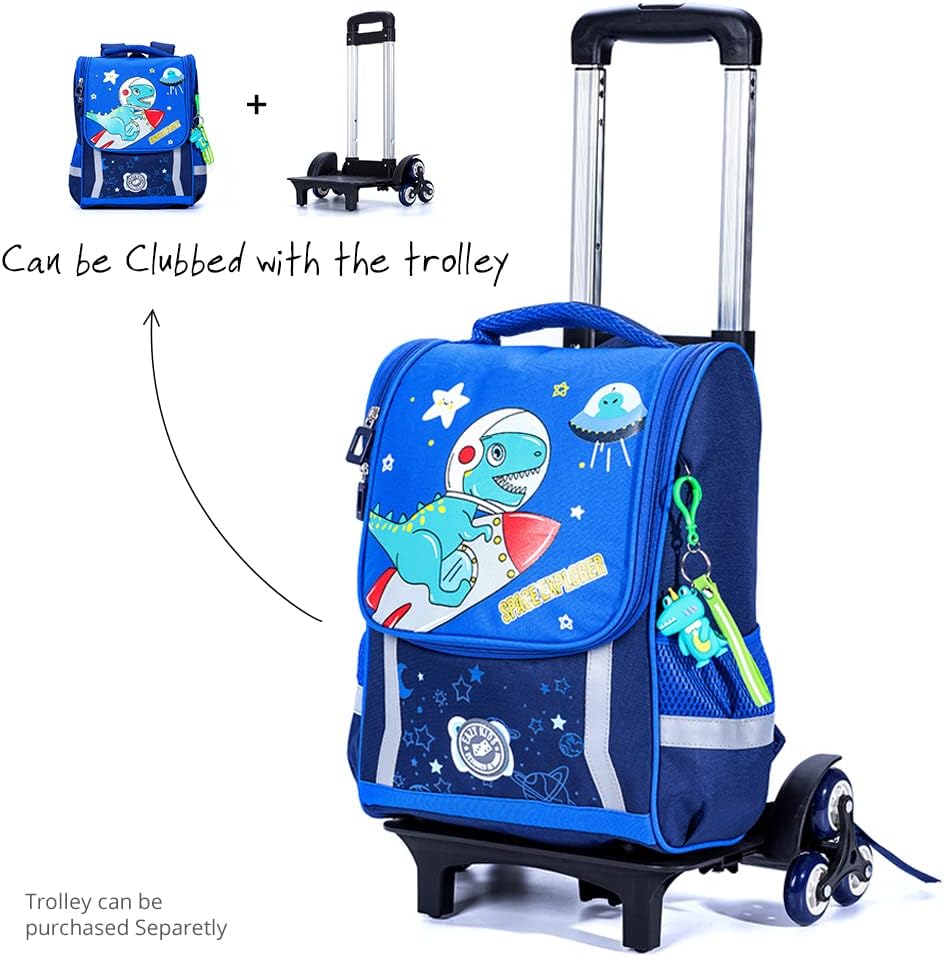Eazy Kids School Bag Dino In Space (Blue)