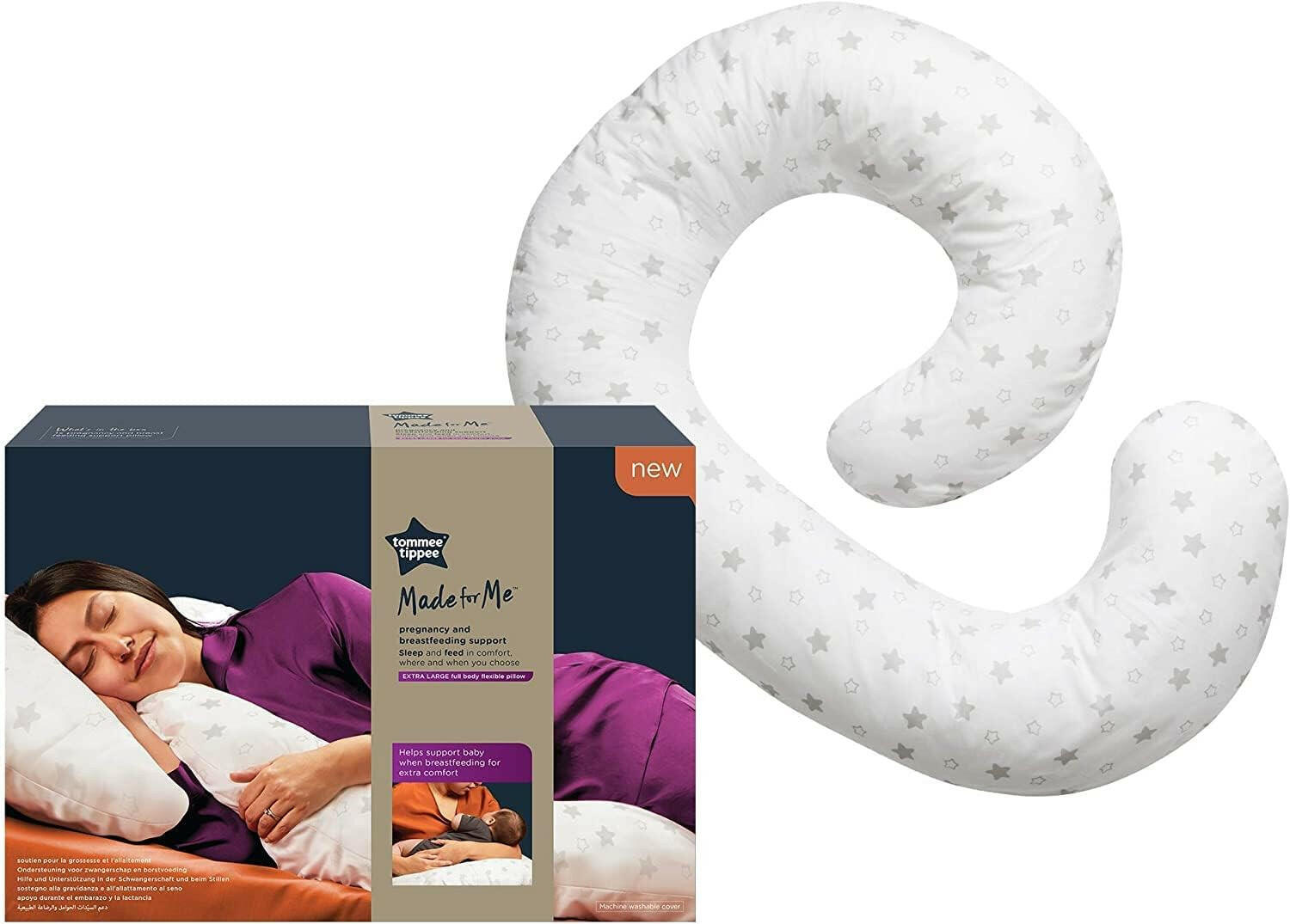 Tommee Tippee, Made for Me Pregnancy and Breastfeeding Pillow Support, White, 1 Count