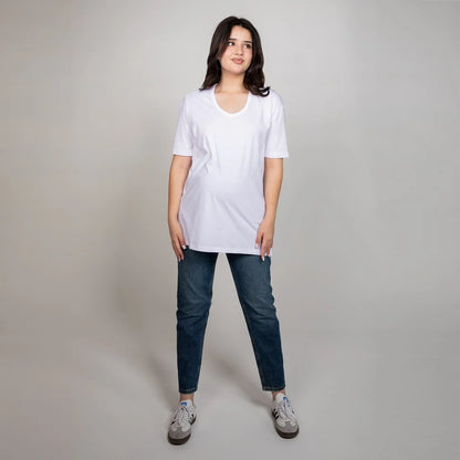 Become a Mom Meeza T-Shirt (White, Medium)