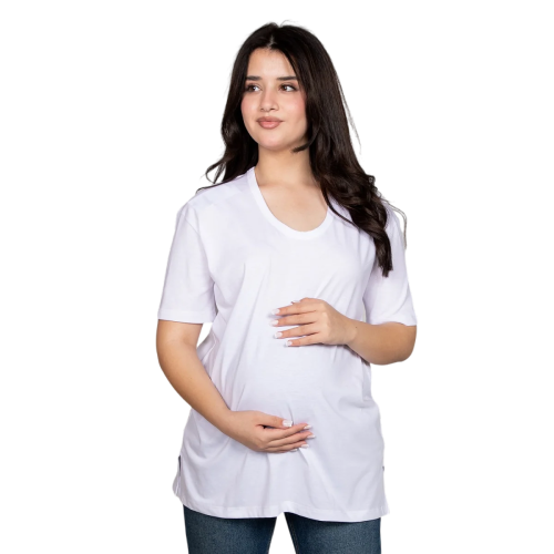 Become a Mom Meeza T-Shirt (White, XL)