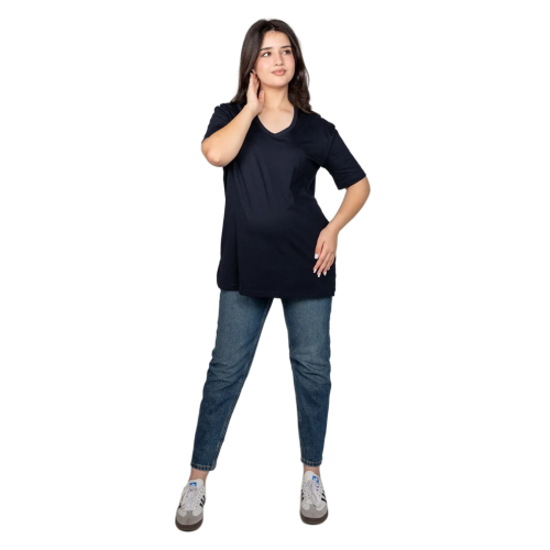 Become a Mom Meeza T-Shirt (Navy, XL)