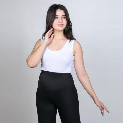 Become a Mom Linda Wide Leg Pants (Black, XXL)