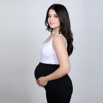 Become a Mom Linda Wide Leg Pants (Black, XXL)