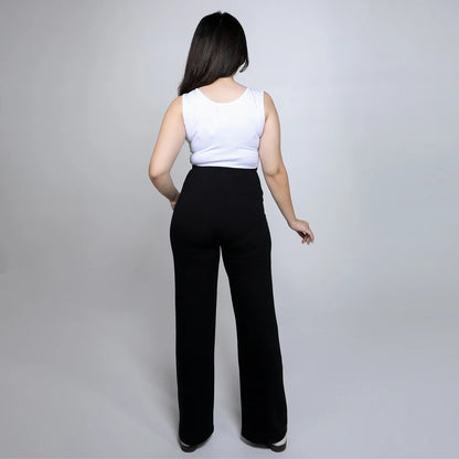 Become a Mom Linda Wide Leg Pants (Black, XXL)