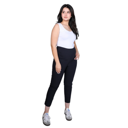 Become a Mom Nicky Capri Pant (Black, Large)