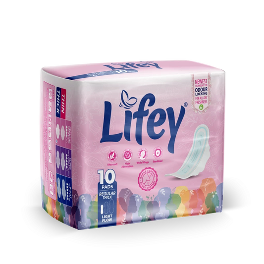 Lifey Night Thick Regular Pads (10 Pads)