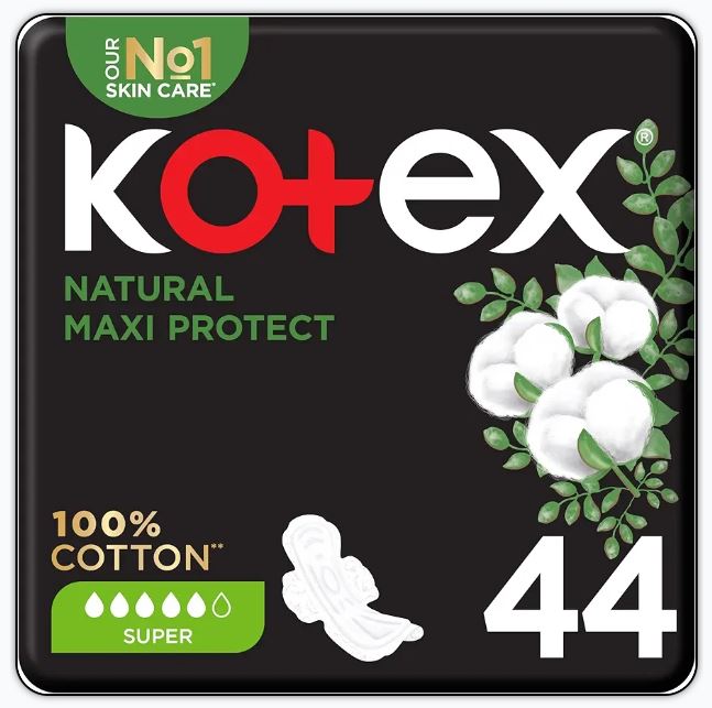 Kotex Natural Maxi Super Cotton Sanitary Pads