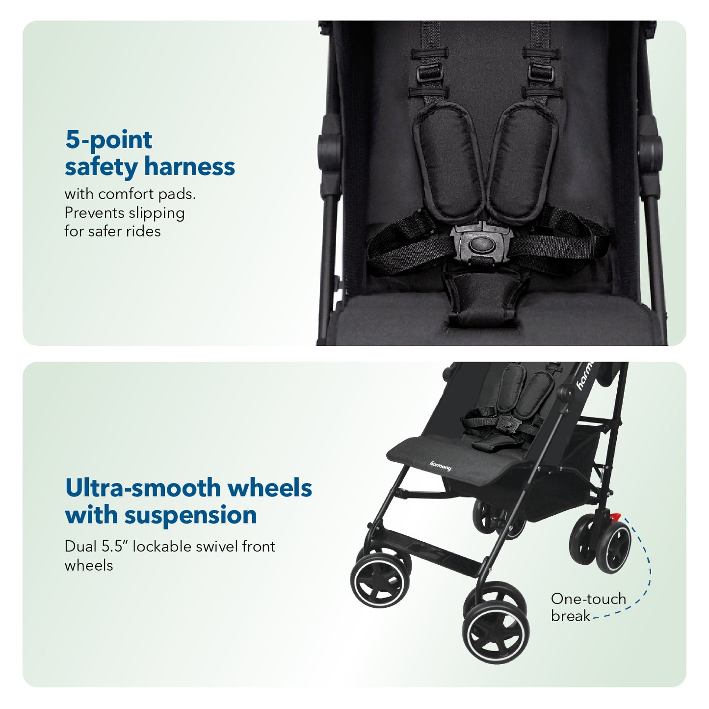 Harmony Aspire Deluxe Umbrella Fold Stroller