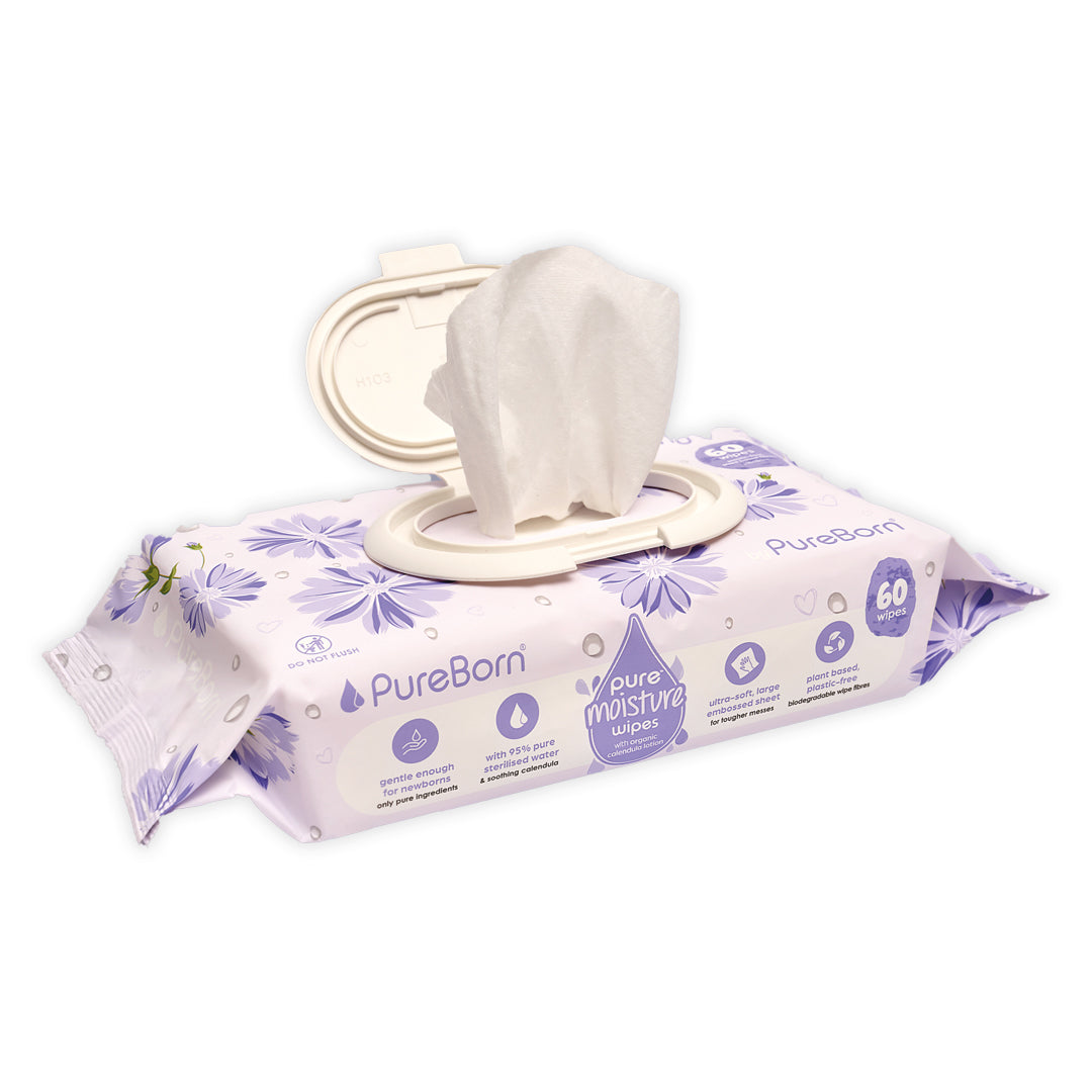 Pureborn Pure Moisture Wipes with Organic Calendula Lotion