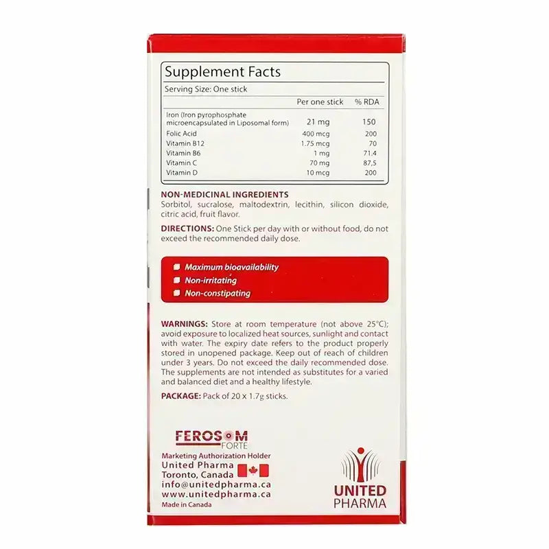 Ferosom Forte Sticks (20 Sticks)