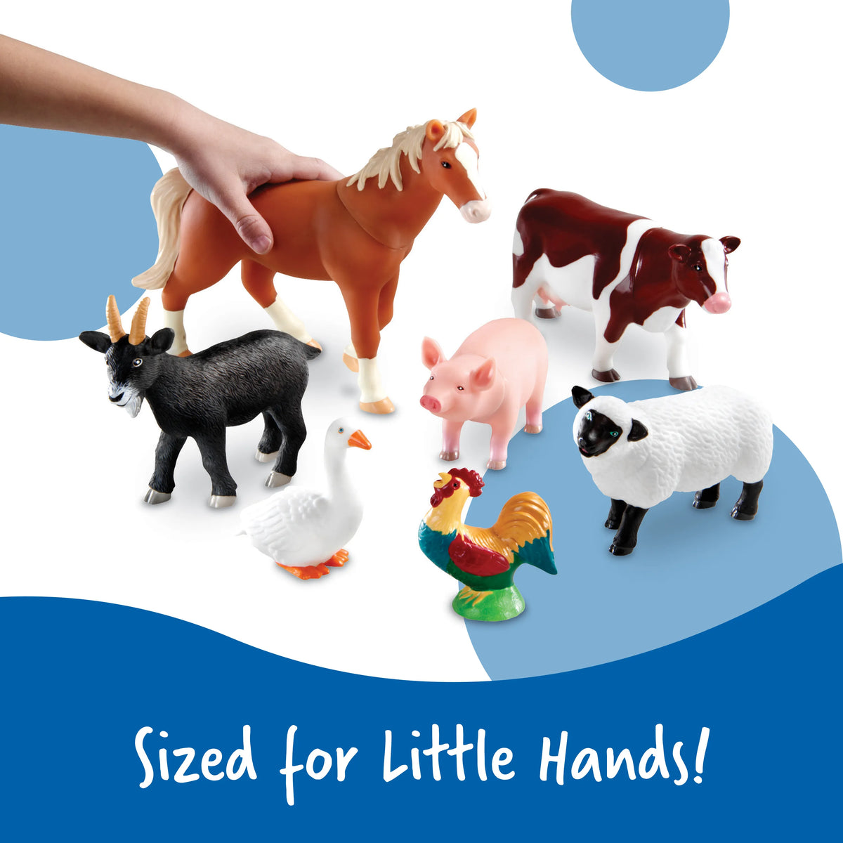 Learning Resources - Jumbo Farm Animals Realistic Figures for Kids