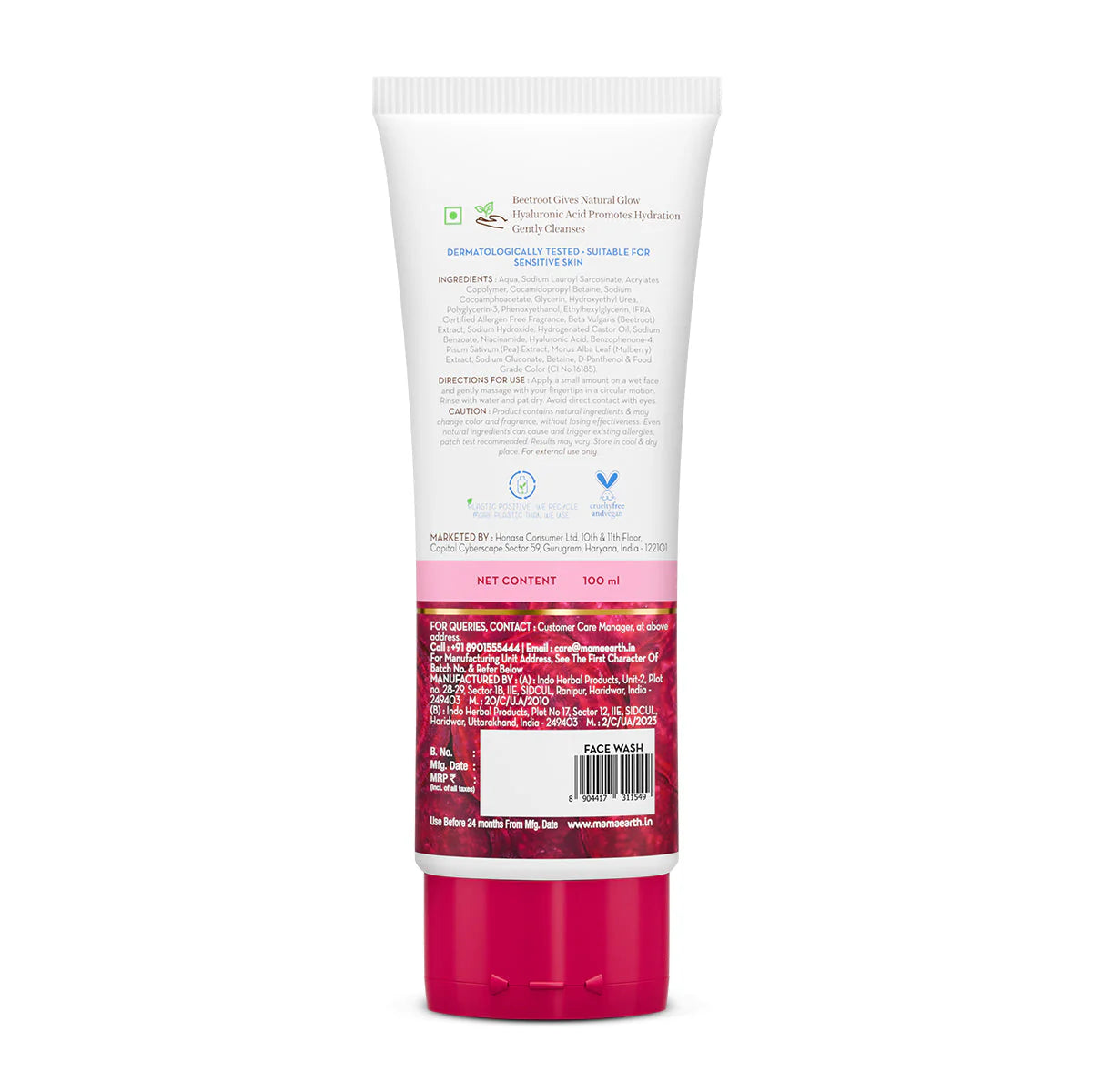 Mamaearth Me Betroot Face Wash Regular (100ml)