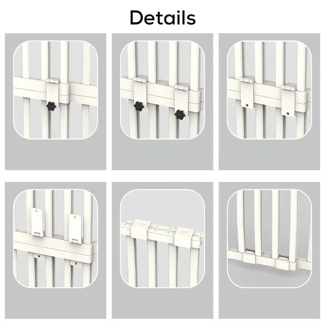 Baby Safe Gate Extension for Tall Metal Safety Gate – 40.5 x 186cm, White