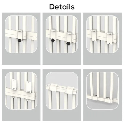 Baby Safe Gate Extension for Tall Metal Safety Gate – 40.5 x 186cm, White