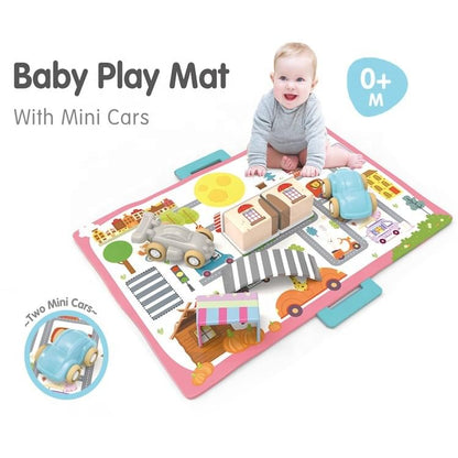 Kids Melody - Baby Play Mat with 2 Mini Cars - 100 × 78 cm