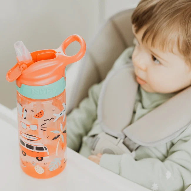 Nuby Super Quench Sports Bottles (Vacation) - Pack of 2
