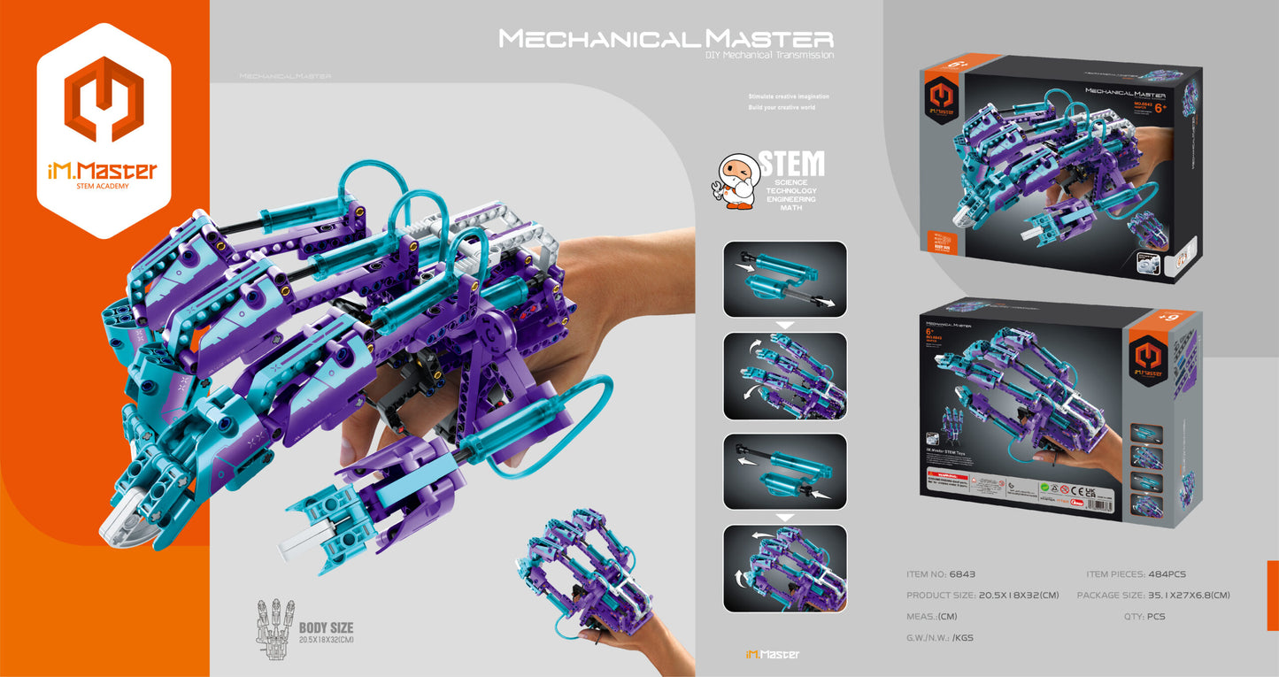 iM Master Hydraulic Robotic Glove Building Set (6843) – 203 Piece Wearable Mechanical Hand