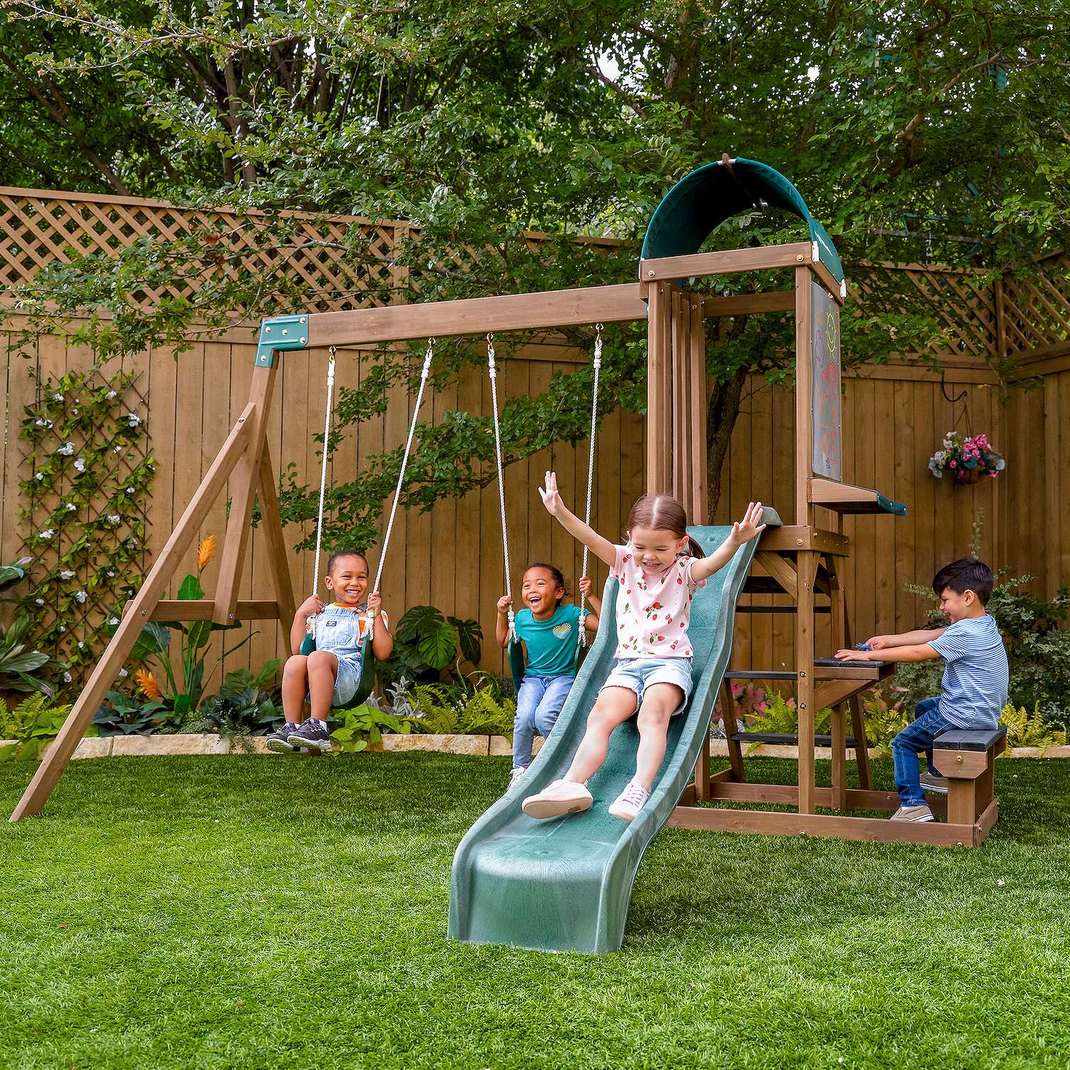 Kidkraft Wilderness Point Wooden Swingset