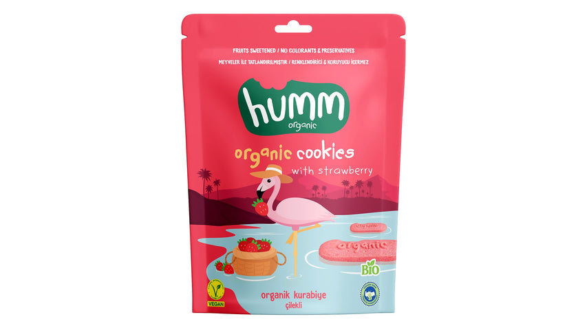 Humm Organic Cookies With Strawberry (55g)
