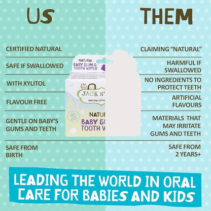 Jack N' Jill Baby Gum & Tooth Wipes - Pack of 25
