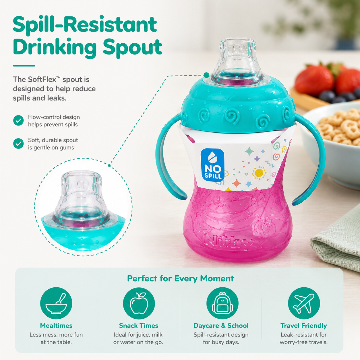 Nuby Grip N Sip Cups (Assorted)
