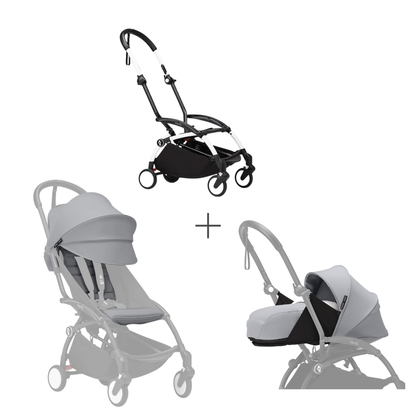 Stokke YOYO3 Frame White + Newborn Pack& 6+ Color Pack Bundle