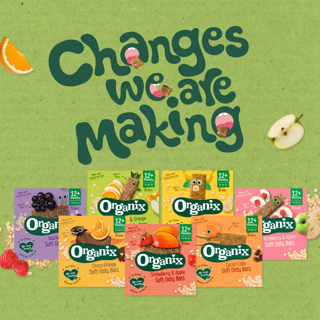 Organix Raspberry & Apple Soft Oaty Bars - Pack of 6  (23g, 138g)