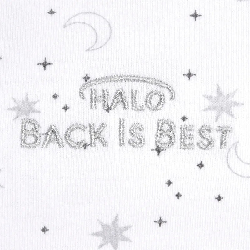 Halo SleepSack 100% Cotton Wearable Blanket - Midnight Moons Grey (0.5 TOG)