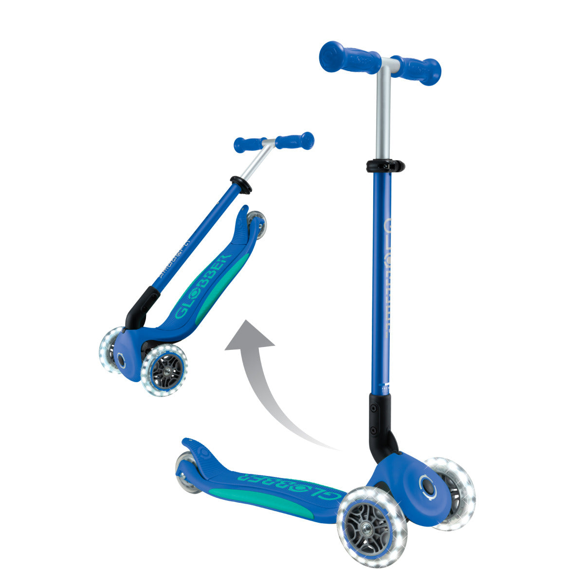 Globber - ELITE LIGHTS Scooter - Navy Blue