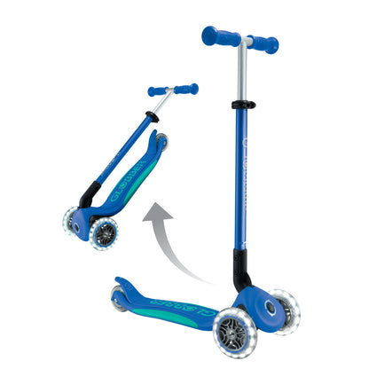 Globber - ELITE LIGHTS Scooter - Navy Blue